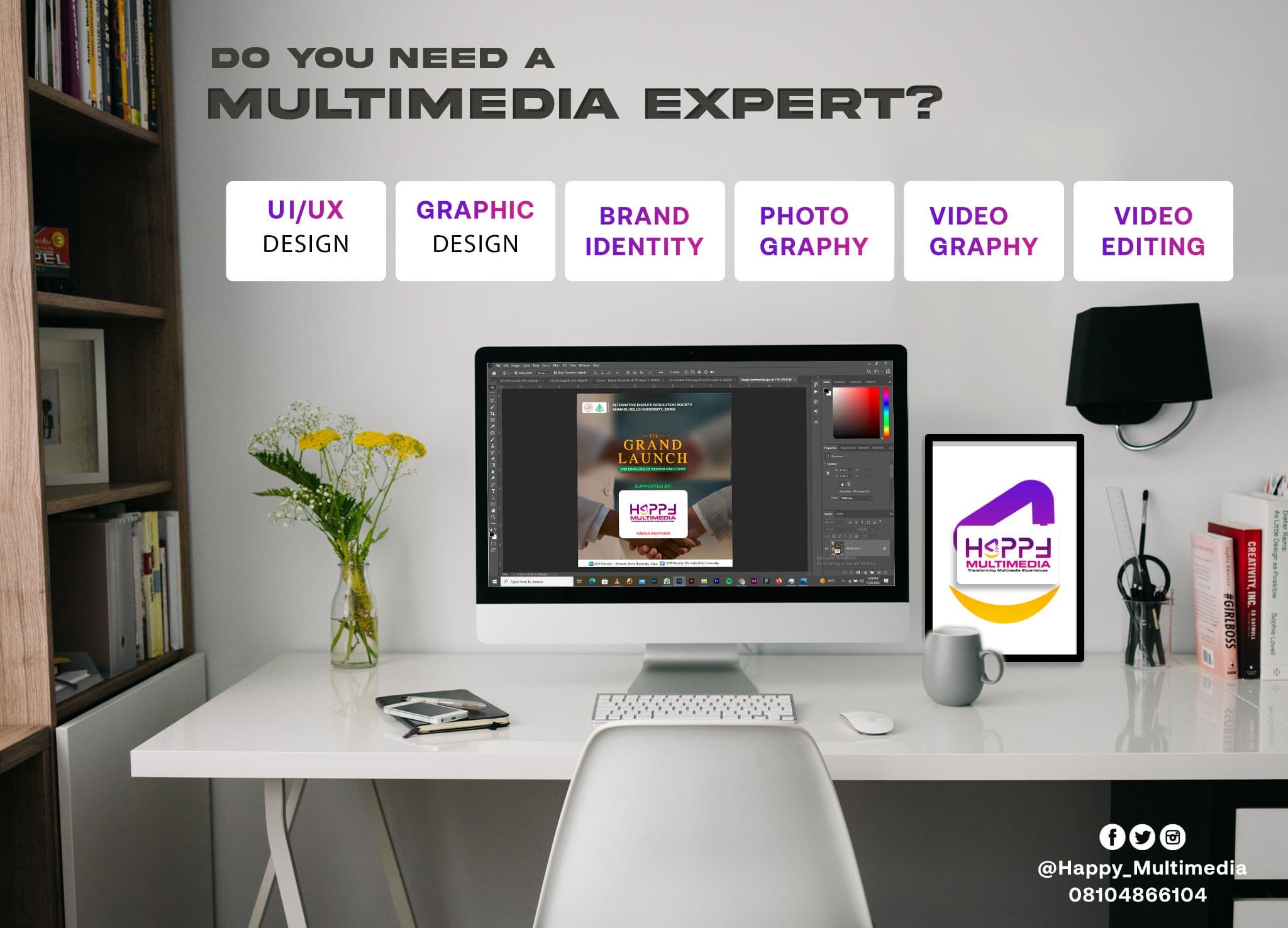 Happy Multimedia Studio Workspace